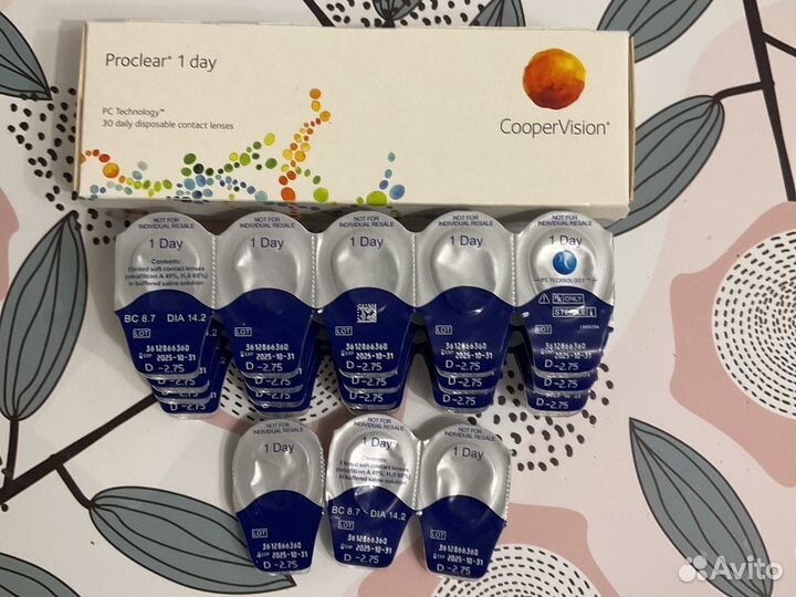 Линзы контактные cooper vision 1 day -2,75