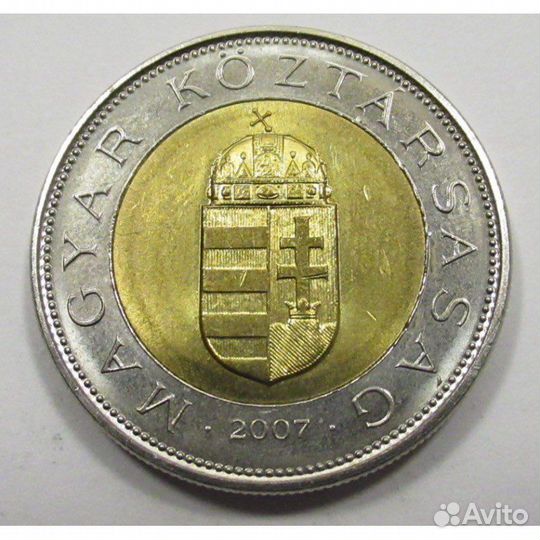 Монета. Венгрия. 100 форинтов 2007 год
