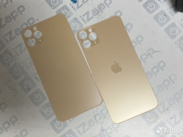 Стекло корпуса заднее iPhone 11 Pro Max золотое