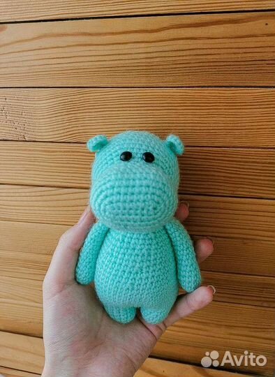Игрушка бегемот ручной работы