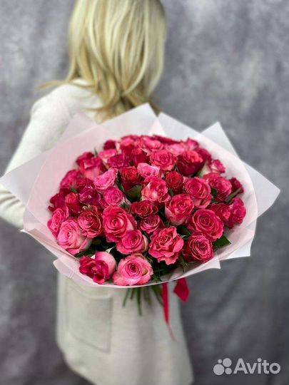 Букет 101 роза. Подарок девушке