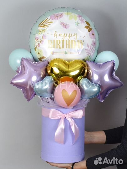 Ещё 5 фото Воздушные шары, цветы, конфеты в шаре,к
