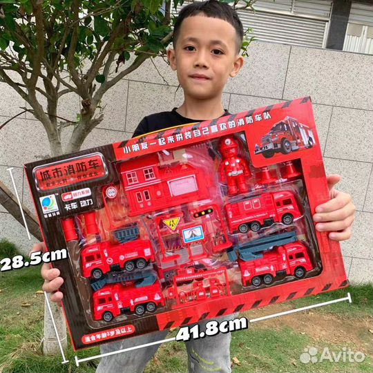 Детский набор пожарных машин
