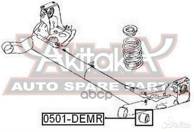 Сайлентблок задней балки 0501demr asva