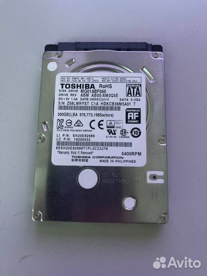 Жесткий диск для ноутбука 500 гб/ Жесткий диск WD