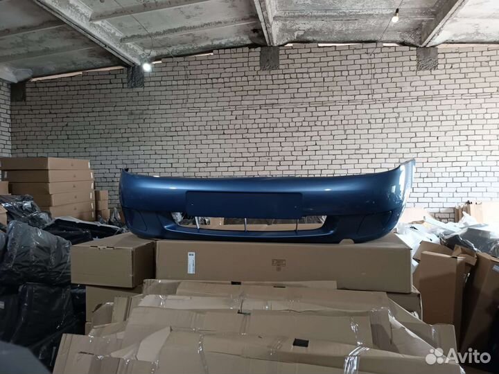 Бампер передний LADA kalina 1 цвет серо - синий