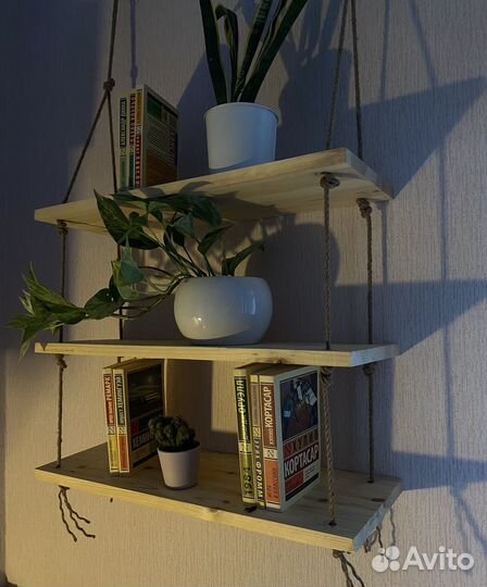 Полка настенная деревянная