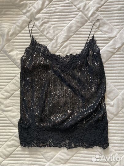 Liu jo топ с пайетками