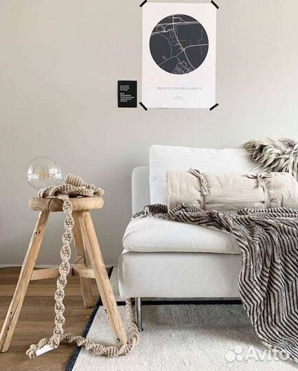 Светильник макраме лофт