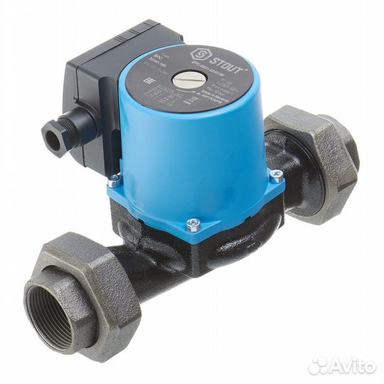 Циркуляционный насос для систем отопления Stout 32/40-180 DN32 подъем 4 м 180 мм с гайками (SPC-0010