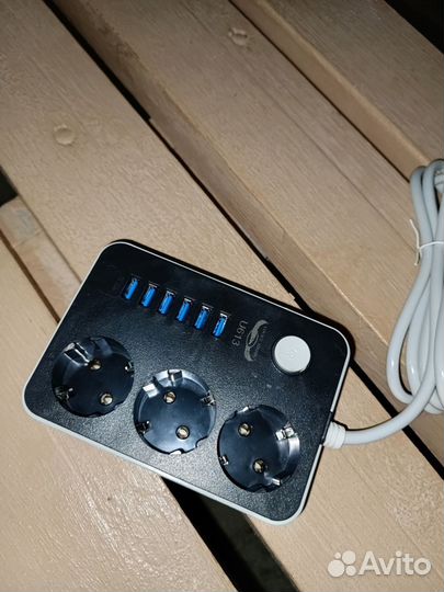 Удлинитель сетевой электрический 6 USB & 3 розетки