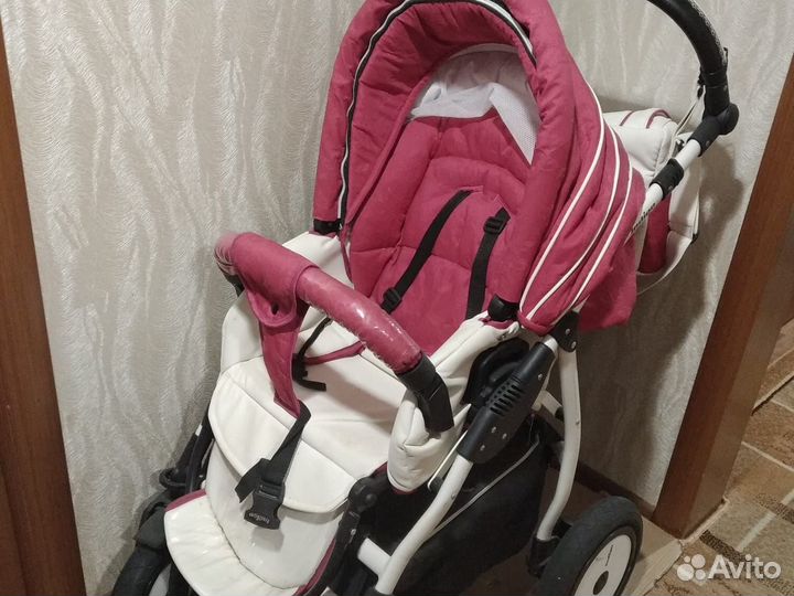 Коляска 2 в 1 indigo эко кожа