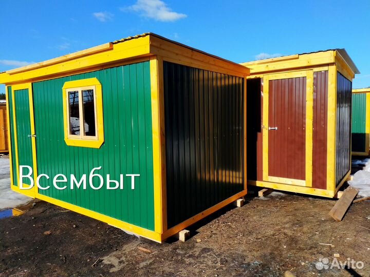 Бытовка 6 на 2 со сваями