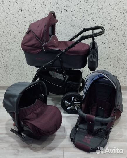 Коляска 3 в 1 Verdi Sonic Спелая вишня (Доставка)