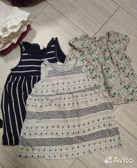 Пакет летних вещей для девочки 6-12 мес