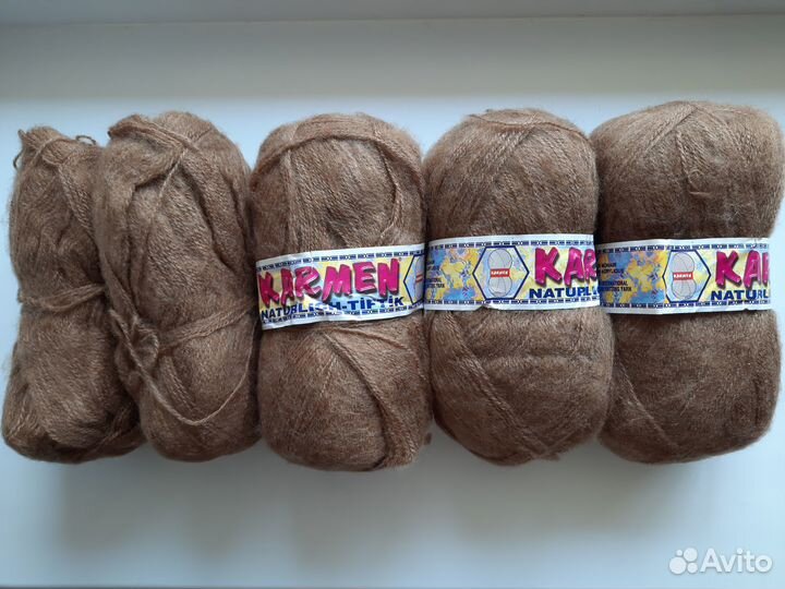 Пряжа для вязания мохер, мохер + хлопок