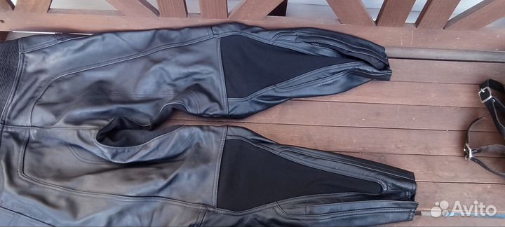 Брюки кожаные. Мото штаны женские 48р