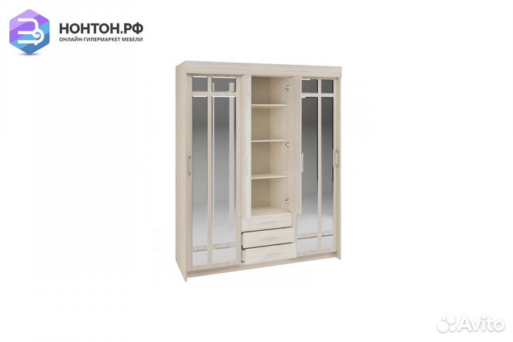 Шкаф-купе Фортуна ясень шимо светлый