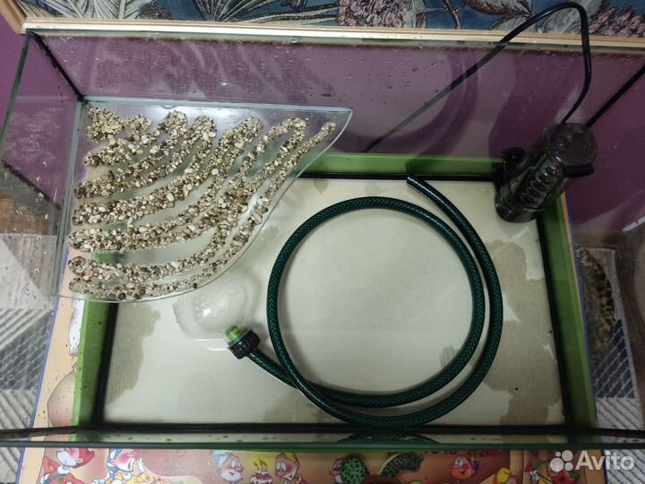 Аквариум черепашник с островком 35 л