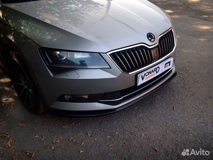 Сплиттер переднего бампера Skoda Superb 3 - текстура