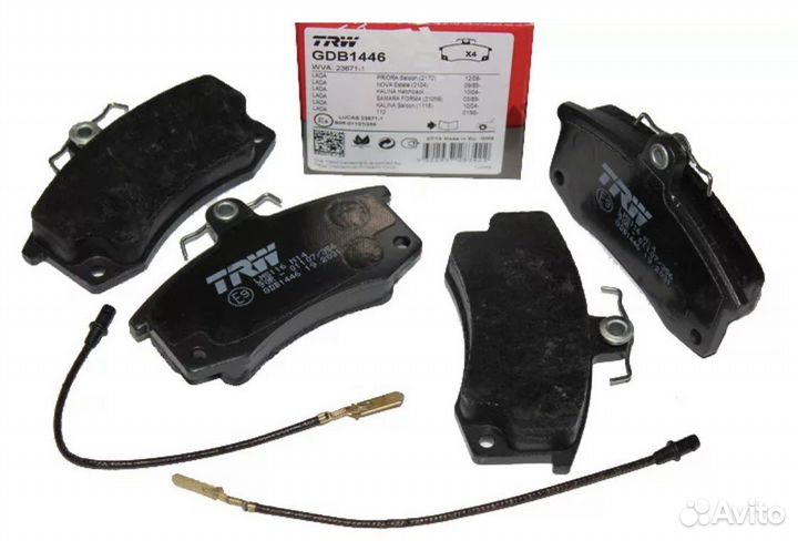 Ваз передние тормозные колодки TRW