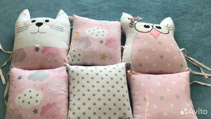 Бортики подушки в кроватку