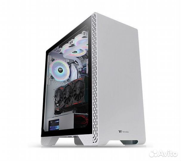 Компьютерный корпус Thermaltake S300 TG Snow, белы