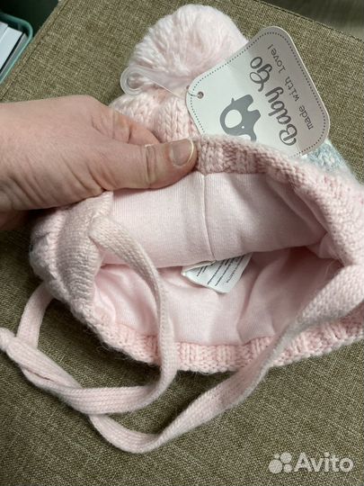 Шапка зимняя для девочки 44 46, розовый