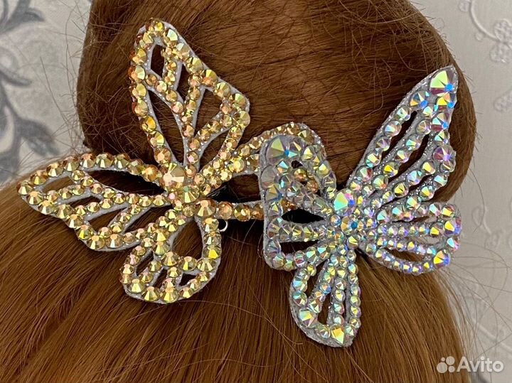 Украшение на пучок для художественной гимнастики