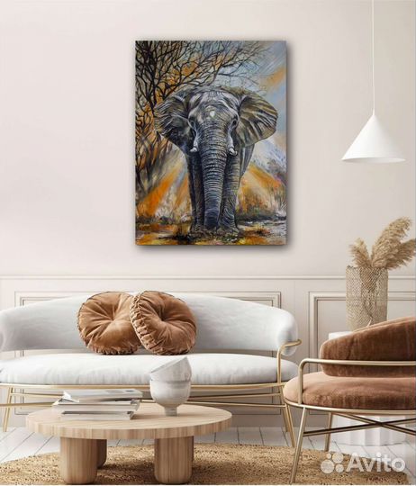 Картина Слон интерьерная картина Африка