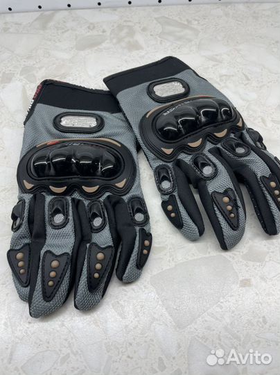 Мотоциклетные перчатки размер XXL серые Pro biker