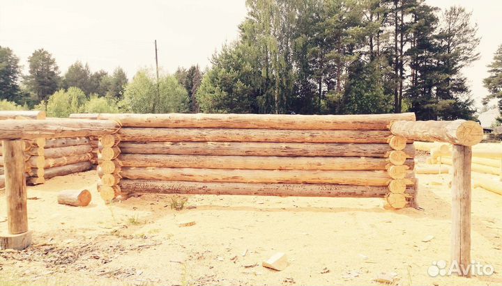 Сруб дома из бревна 6 на 9