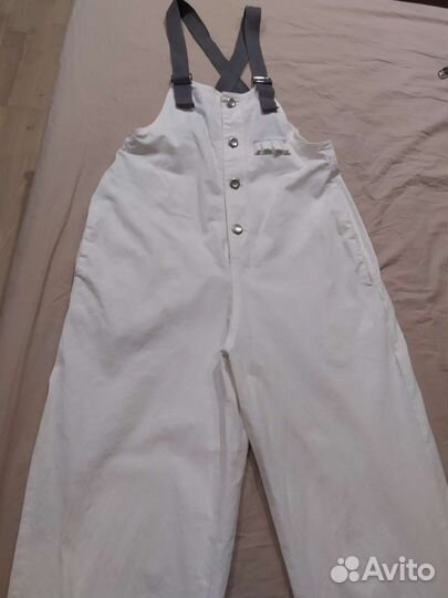 Белый летний комбинезон. Хлопок. Р.42