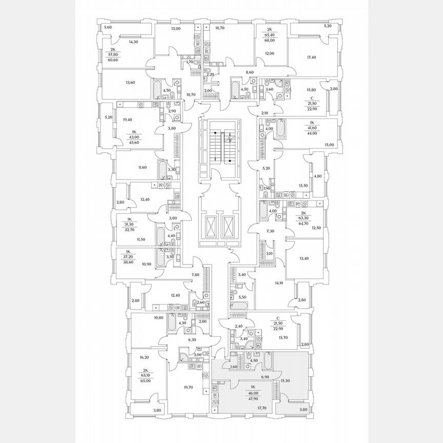 1-к. квартира, 34,3 м², 13/13 эт.