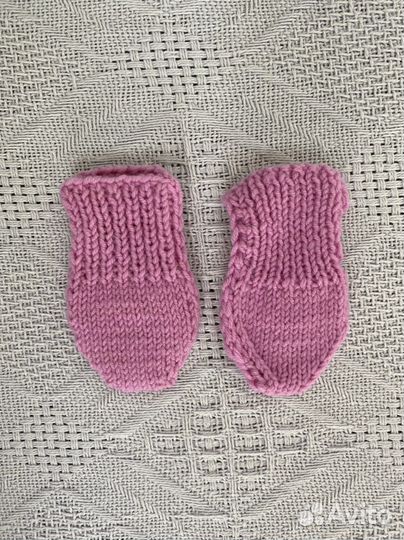 Новые вязаные пинетки для новорожденной девочки