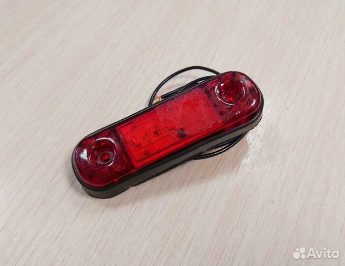 Фонарь габаритный прицепа гф22К LED красный, с пр