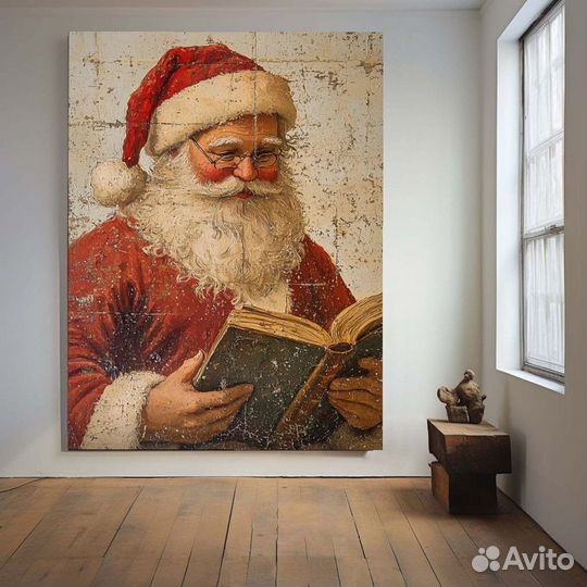 Винтажная картина Санта Клауса Картины маслом