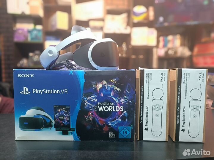 Шлем Sony PlayStation VR V1 REF + Move 2 штуки