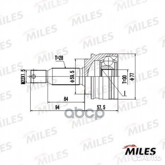 Шрус наружный GA20648 Miles