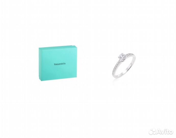 Платиновое кольцо с бриллиантами 0.58ct Tiffany&Co