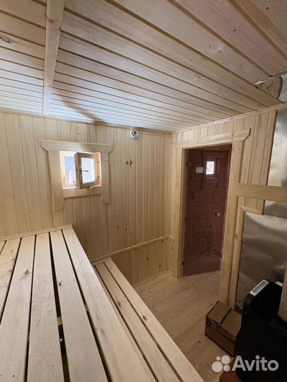 Перевозная баня из бруса 2.3 x 8 м