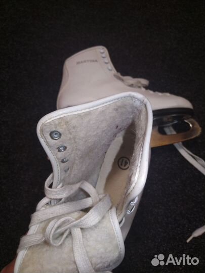 Коньки фигурные женские с мехом размер 39-40