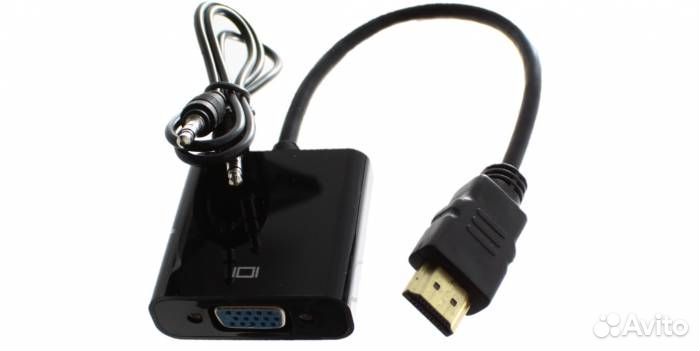 Адаптер hdmi (M) - VGA (F) со звуком