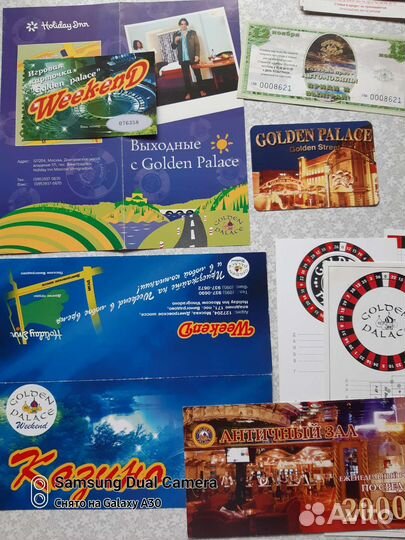 Буклеты и карточки казино Golden Palace