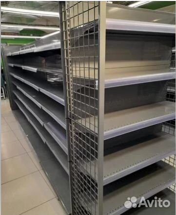 Торговые стеллажи, б/у, графит