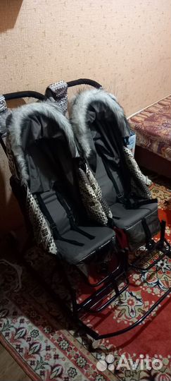 Санки детские двухместные