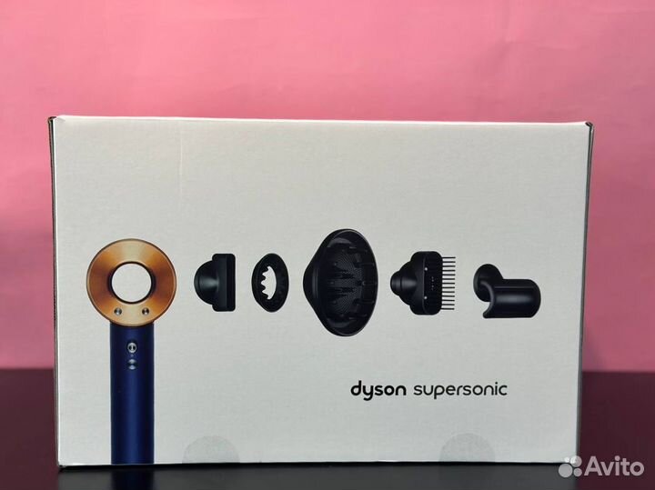 Фен Dyson Supersonic HD07 синий/медь евро