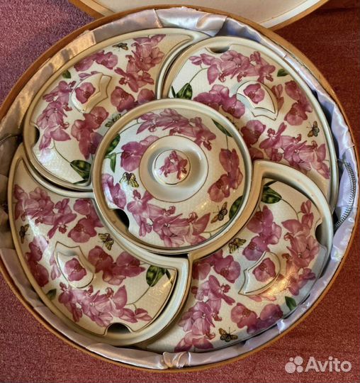 Менажница для салатов, фарфор