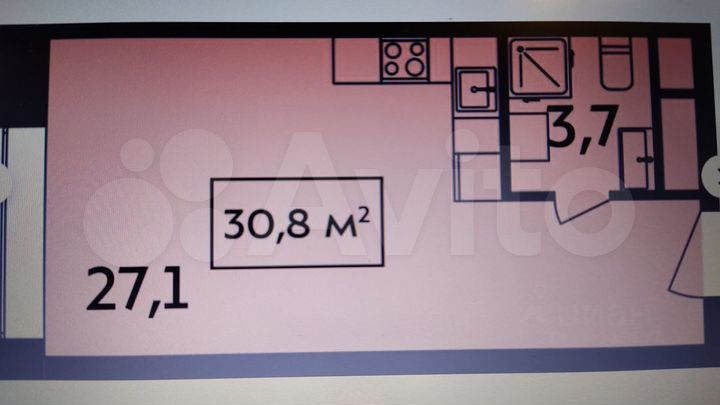 Квартира-студия, 31 м², 2/12 эт.
