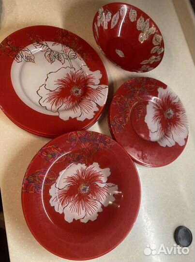 Менажница Хрусталь СССР тарелки